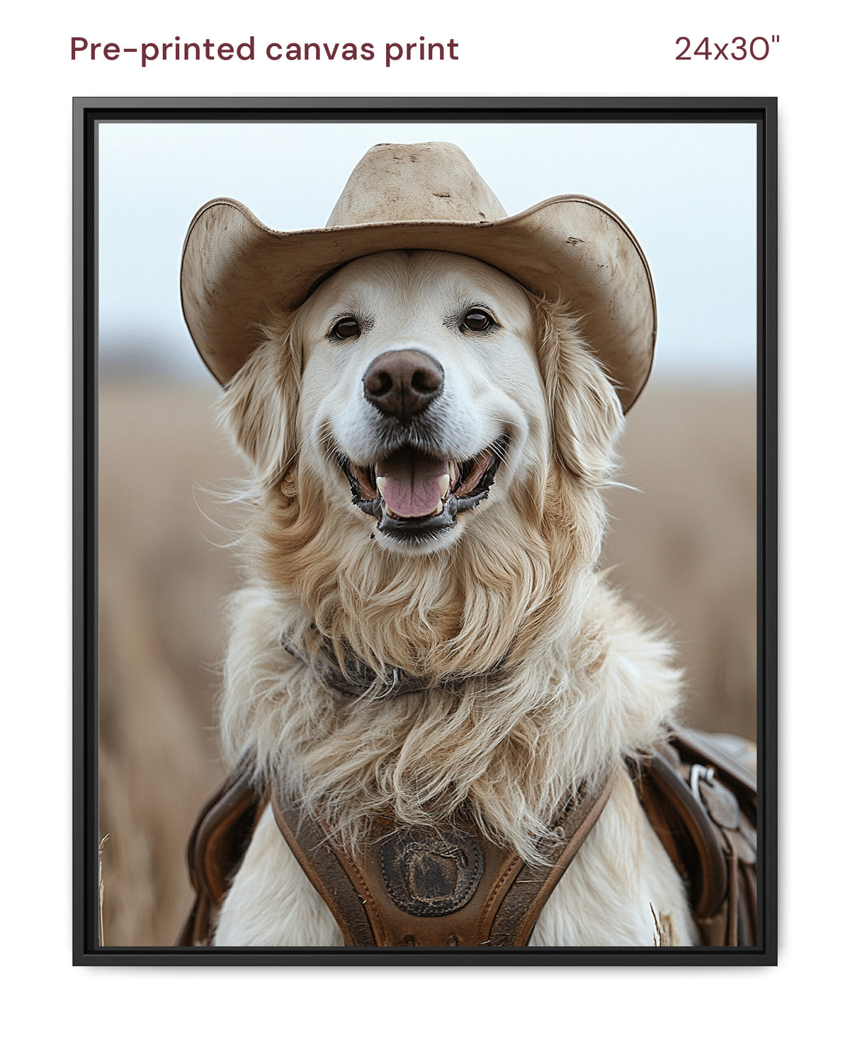 Canvas Print 24x30 Framed Black
