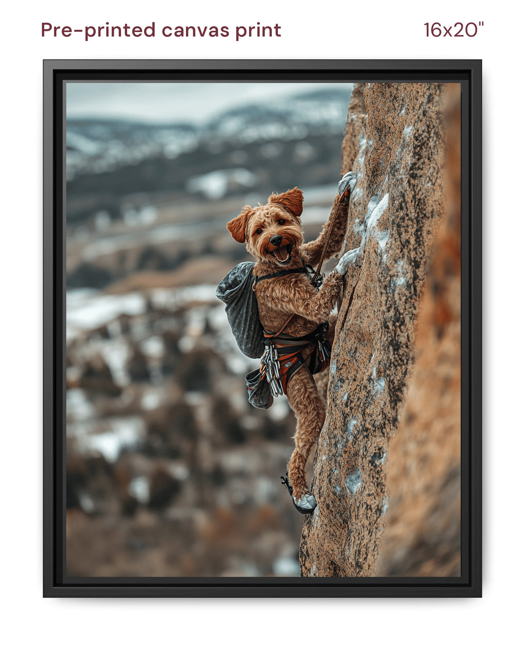 Canvas Print 16x20 Framed Black