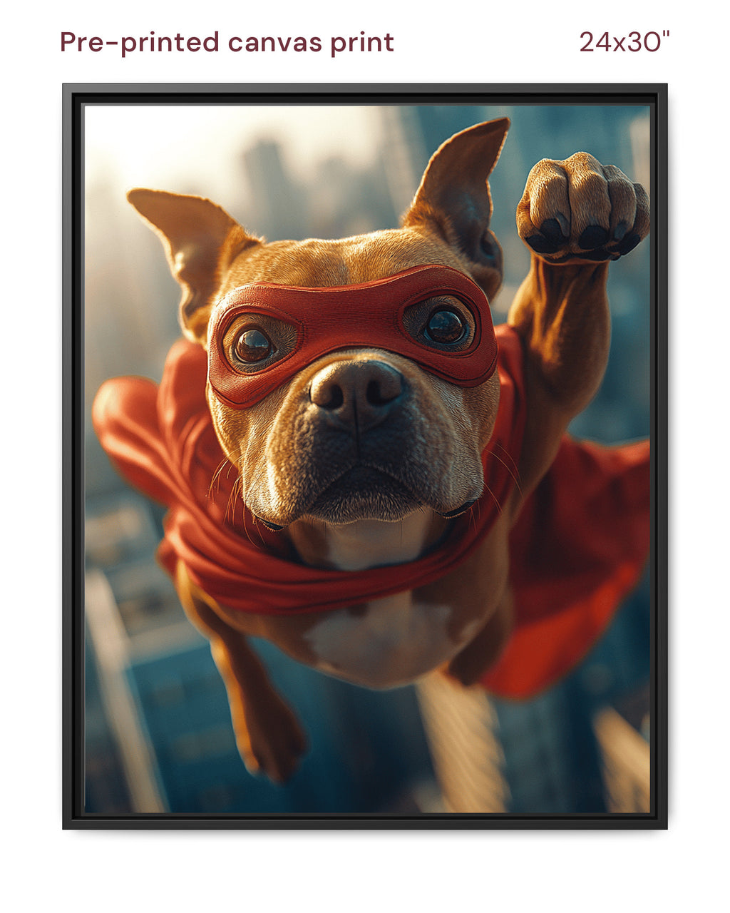 Canvas Print 24x30 Framed Black