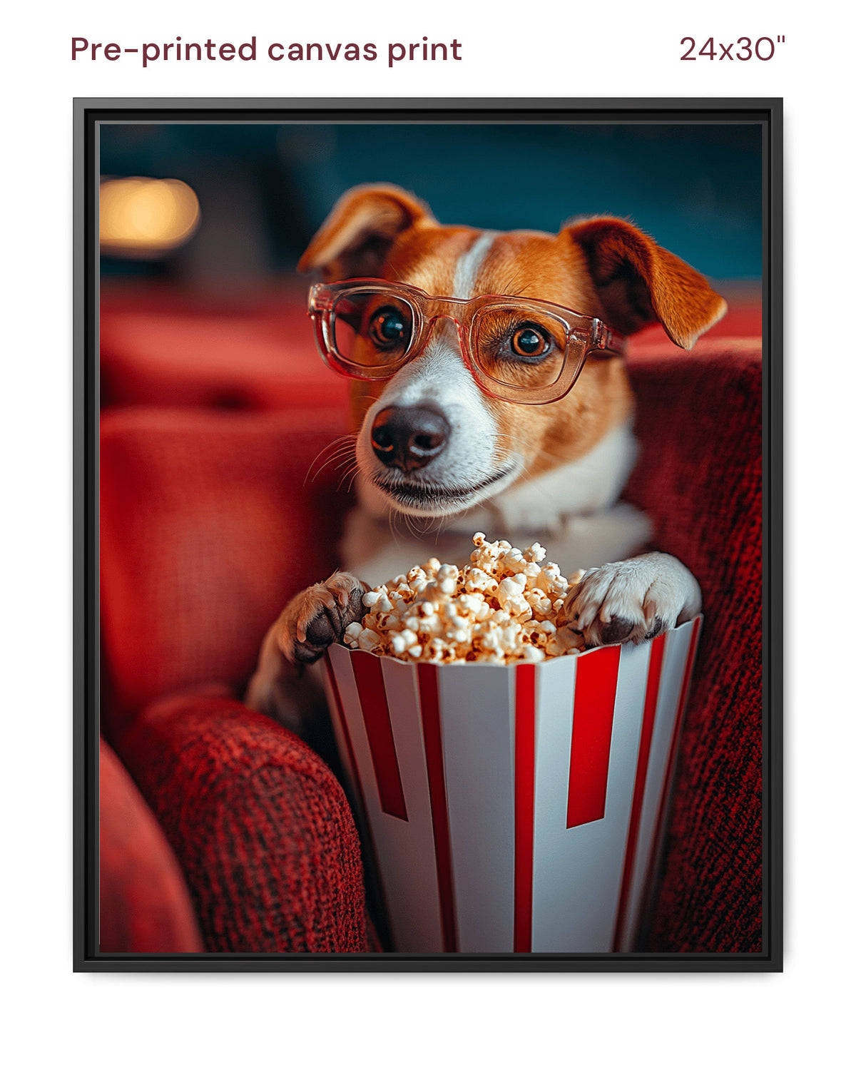 Canvas Print 24x30 Framed Black