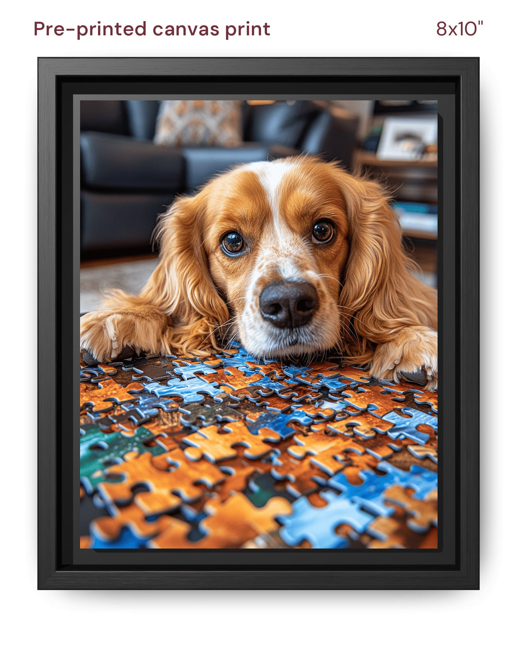 Canvas Print 8x10 Framed Black