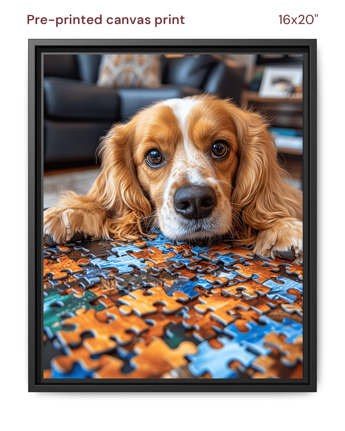 Canvas Print 16x20 Framed Black