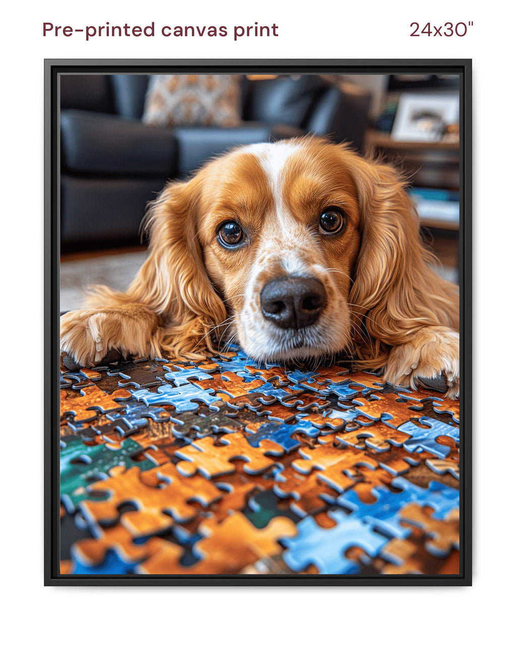 Canvas Print 24x30 Framed Black