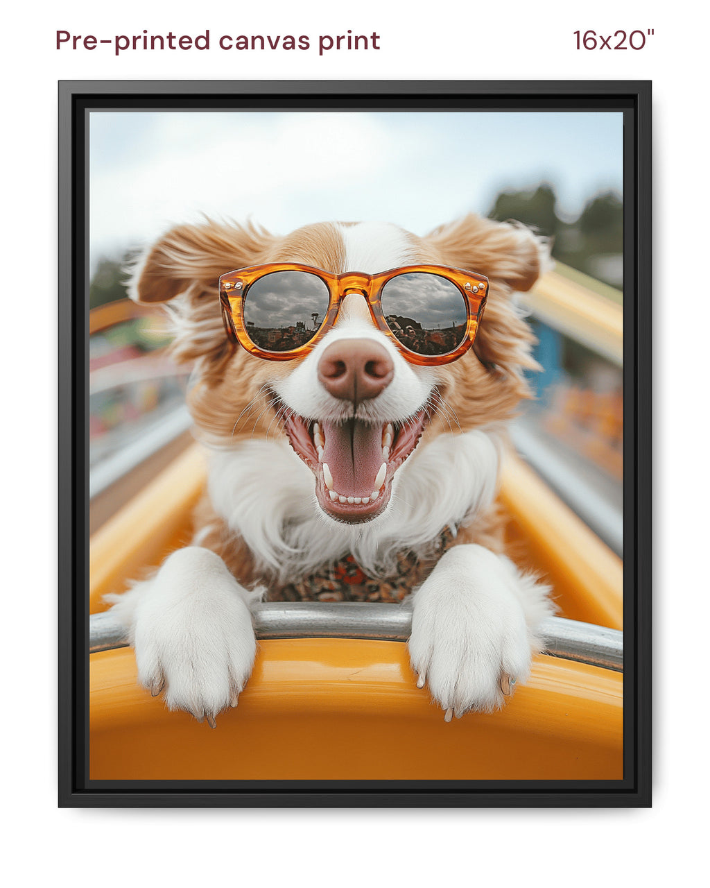Canvas Print 16x20 Framed Black