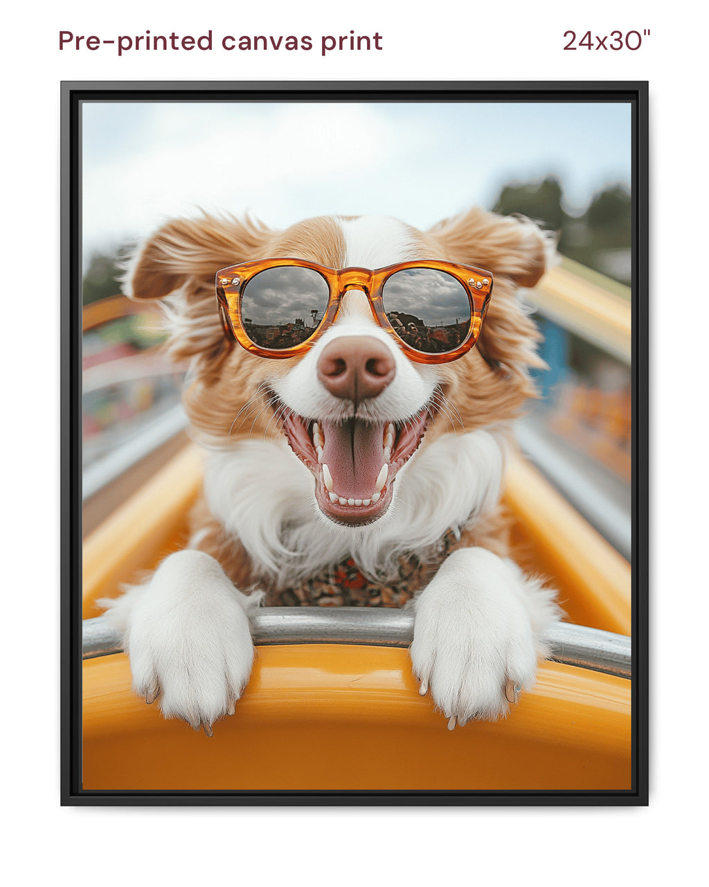 Canvas Print 24x30 Framed Black