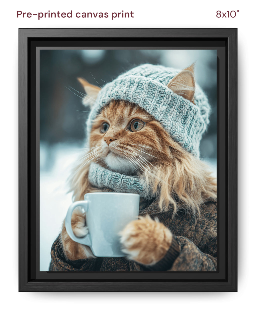 Canvas Print 8x10 Framed Black