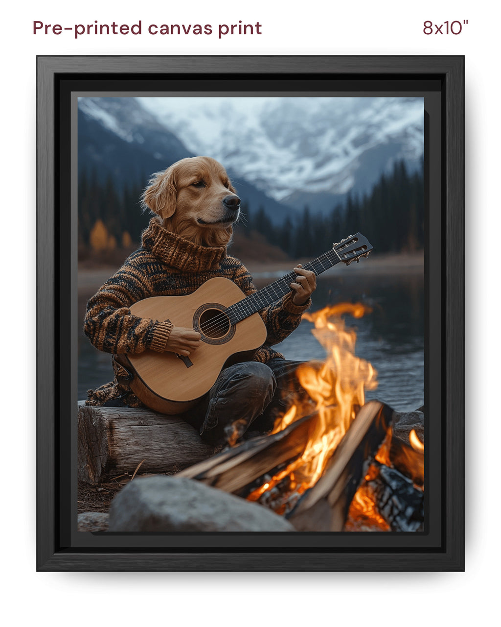 Canvas Print 8x10 Framed Black