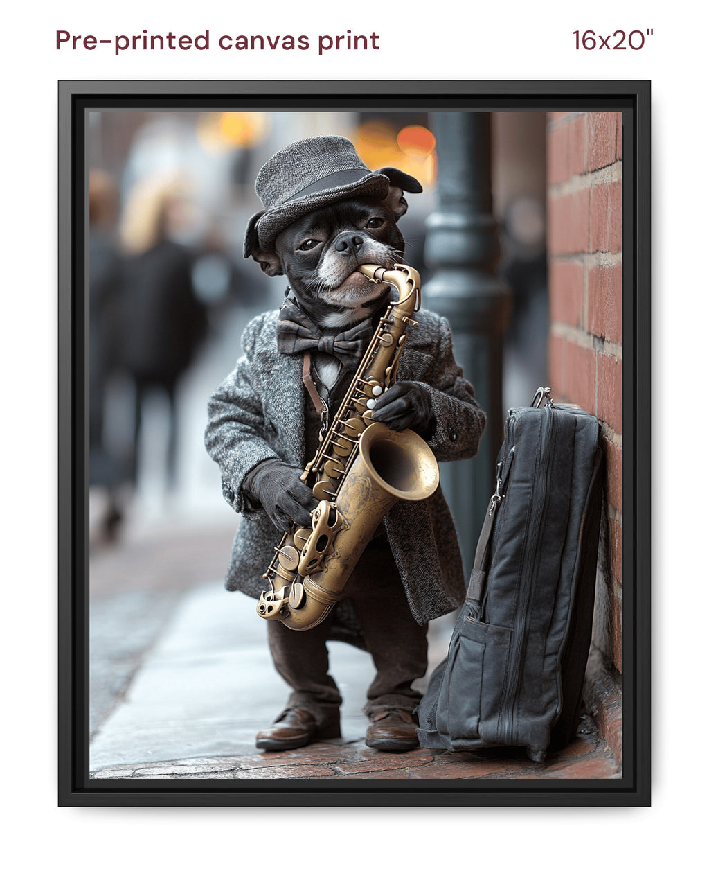 Canvas Print 16x20 Framed Black