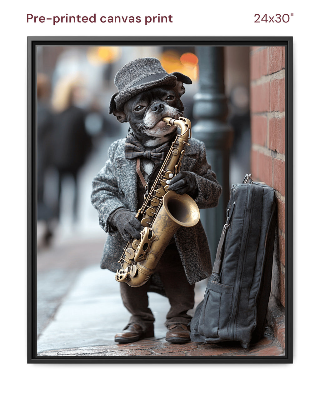 Canvas Print 24x30 Framed Black