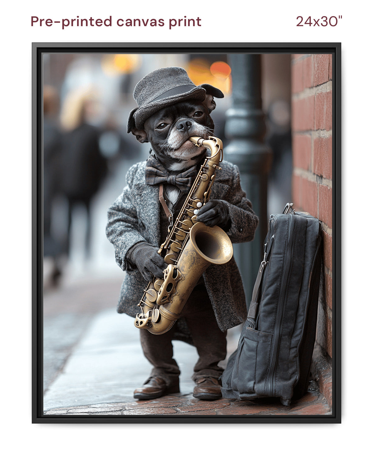 Canvas Print 24x30 Framed Black