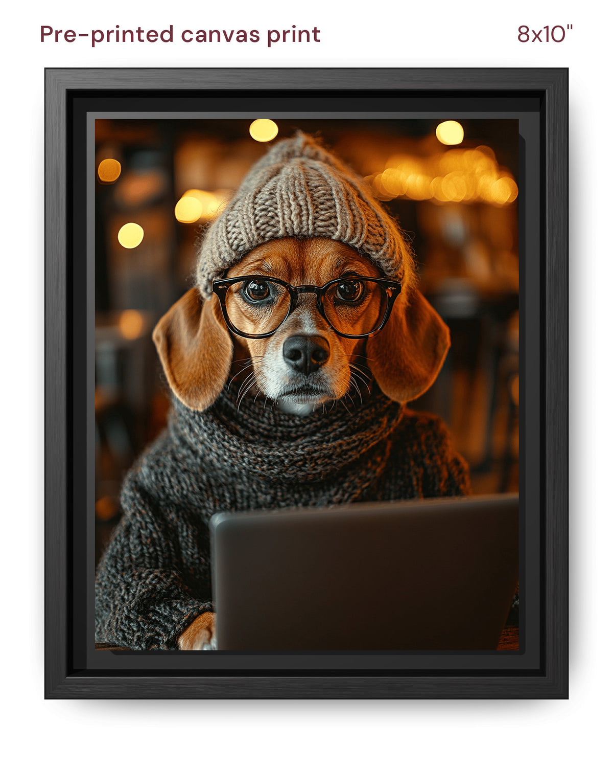 Canvas Print 8x10 Framed Black