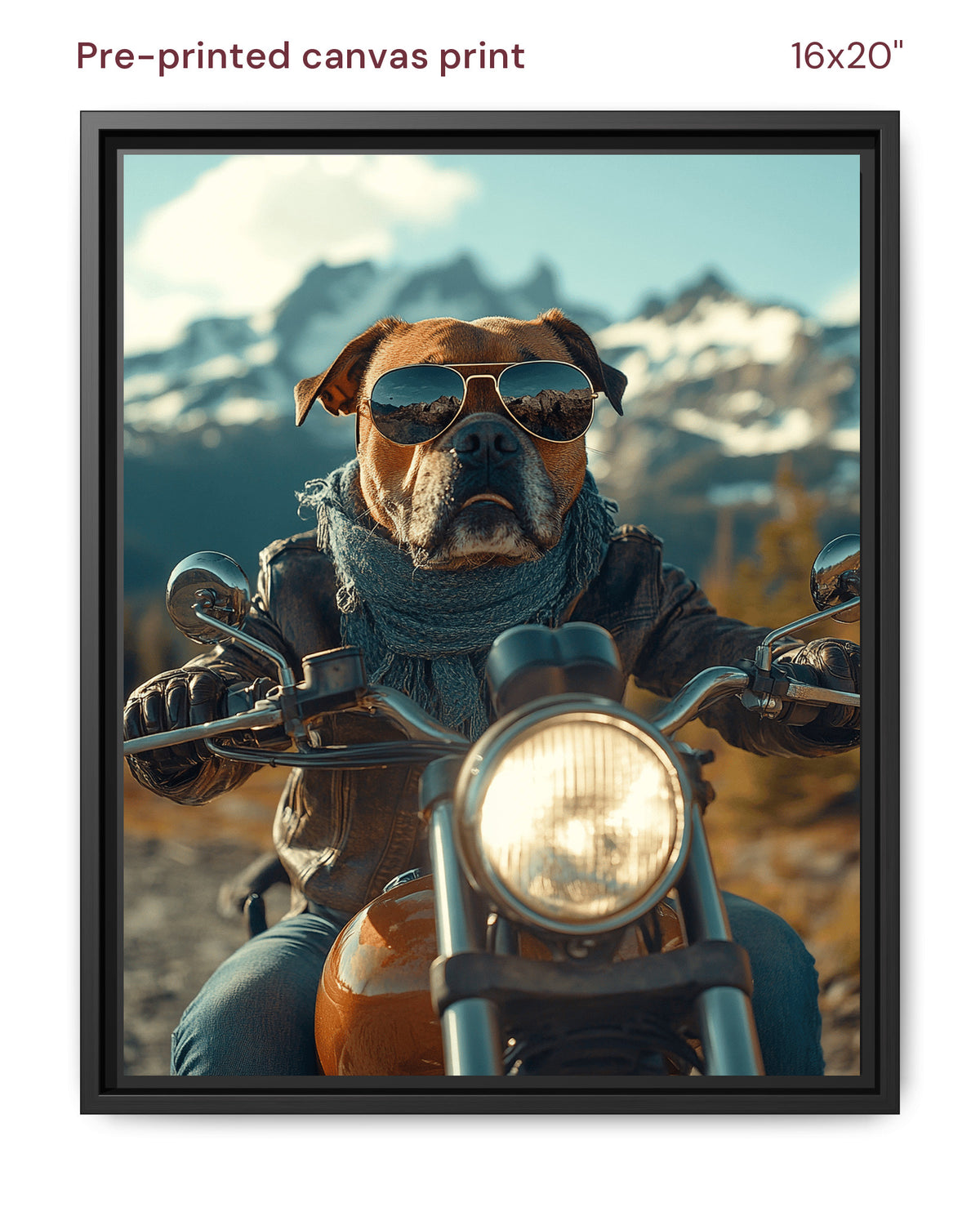 Canvas Print 16x20 Framed Black