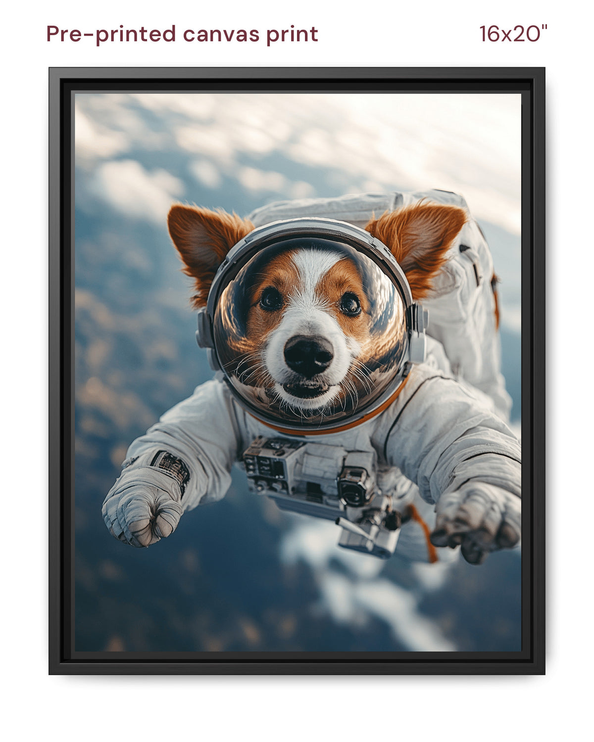 Canvas Print 16x20 Framed Black