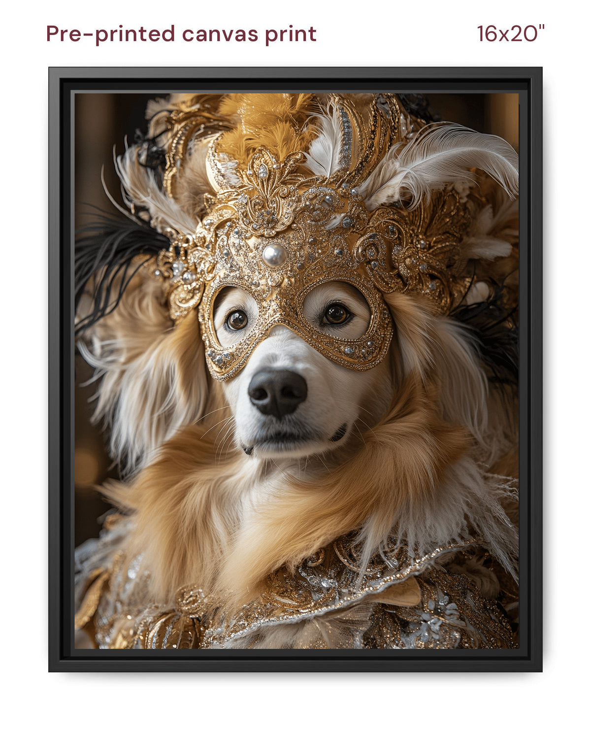Canvas Print 16x20 Framed Black