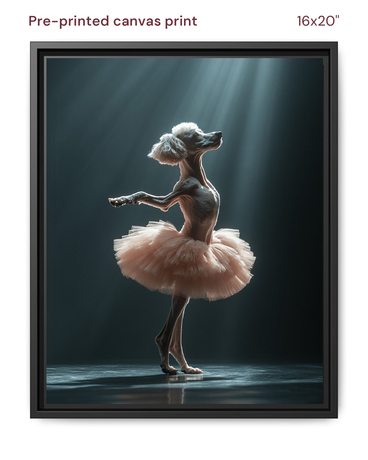 Canvas Print 16x20 Framed Black