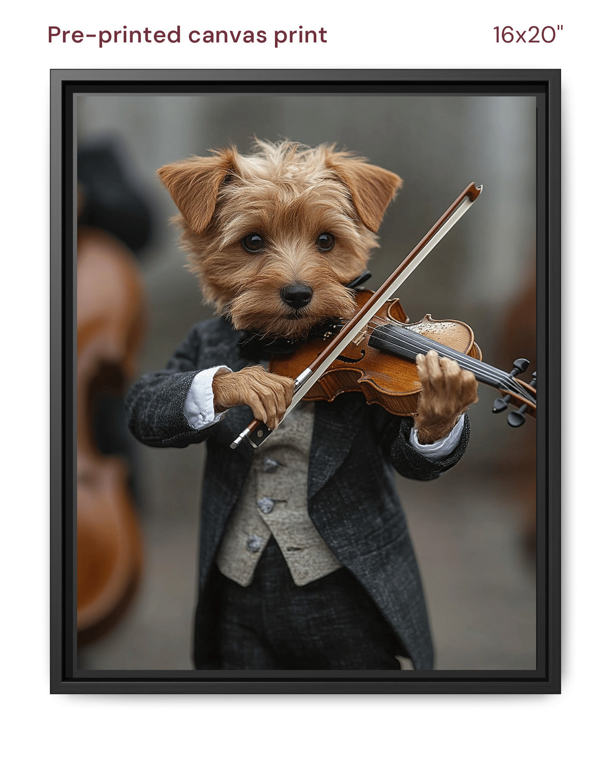 Canvas Print 16x20 Framed Black