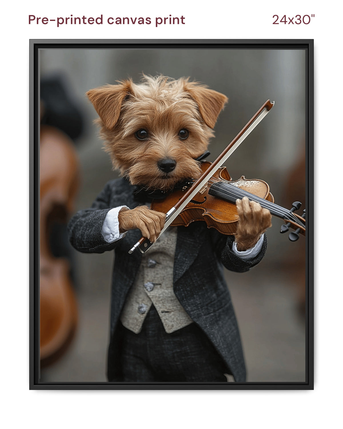 Canvas Print 24x30 Framed Black