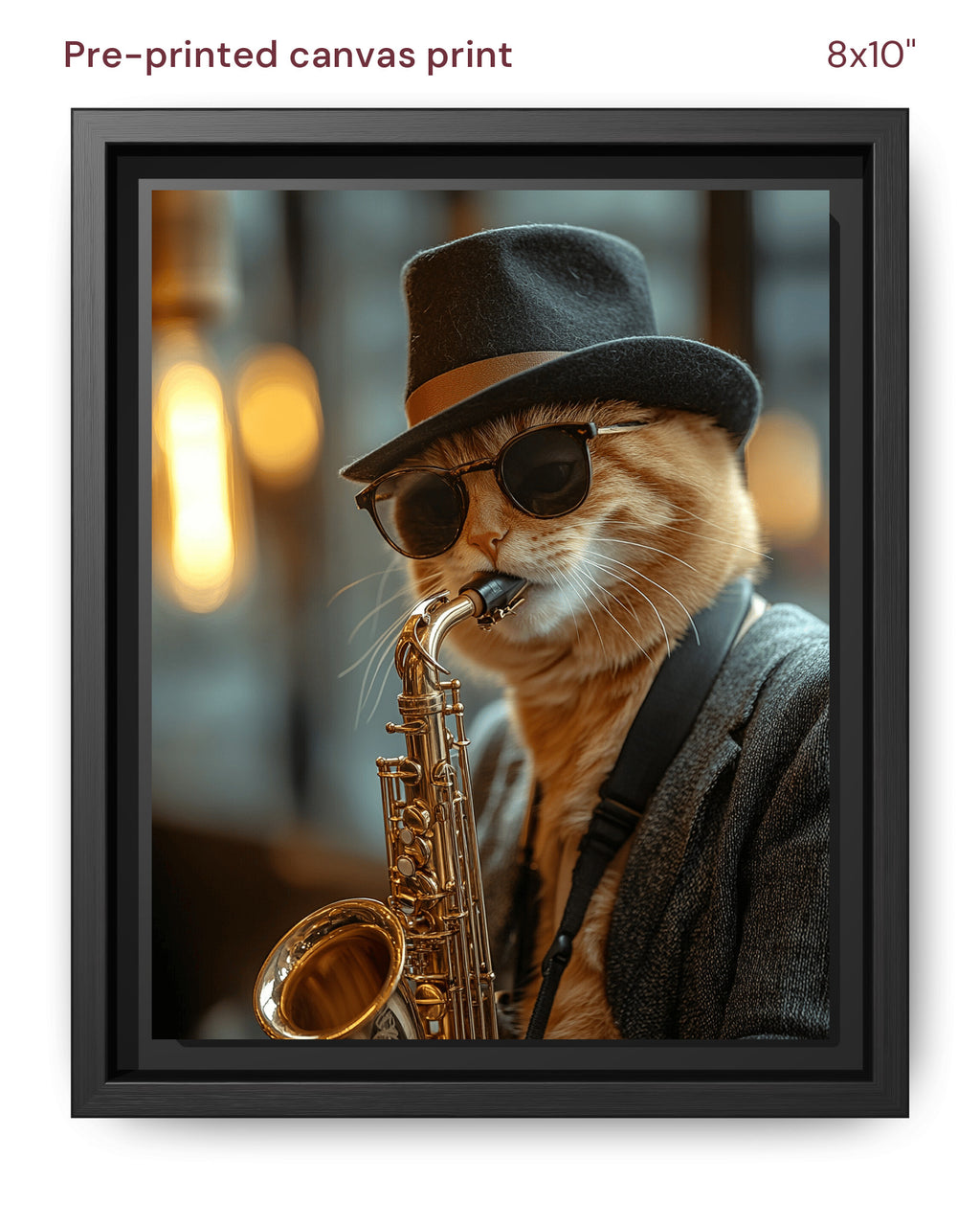 Canvas Print 8x10 Framed Black