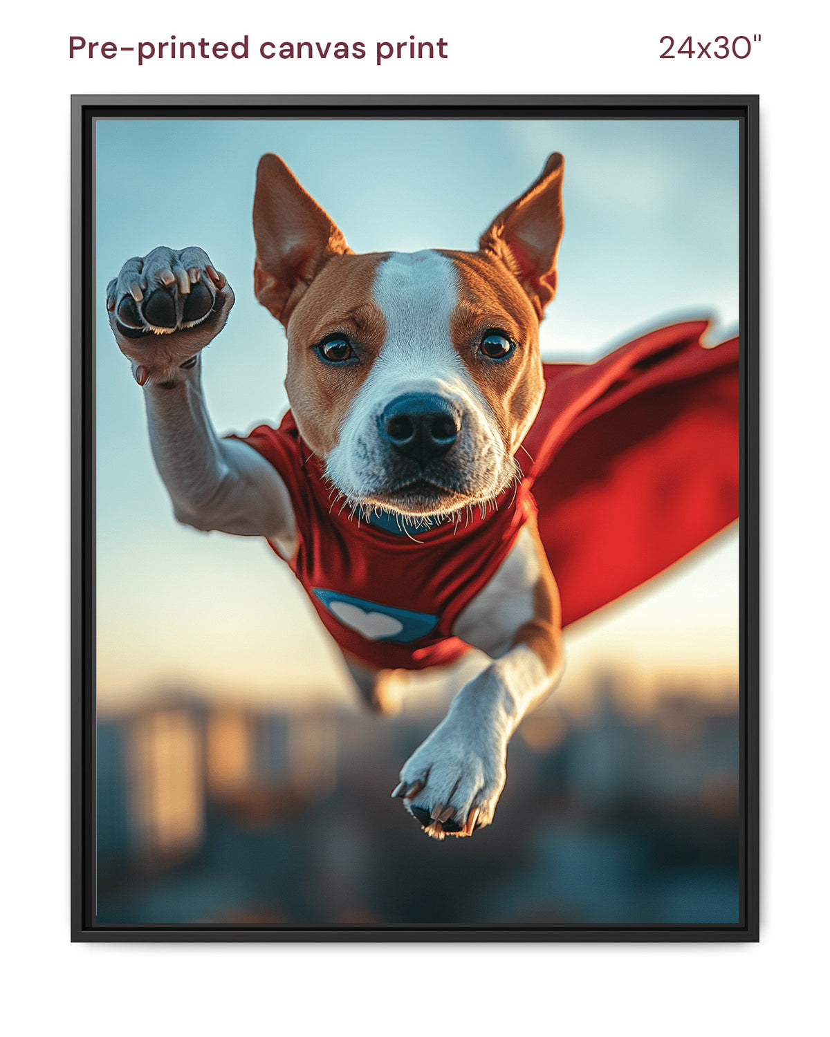 Canvas Print 24x30 Framed Black