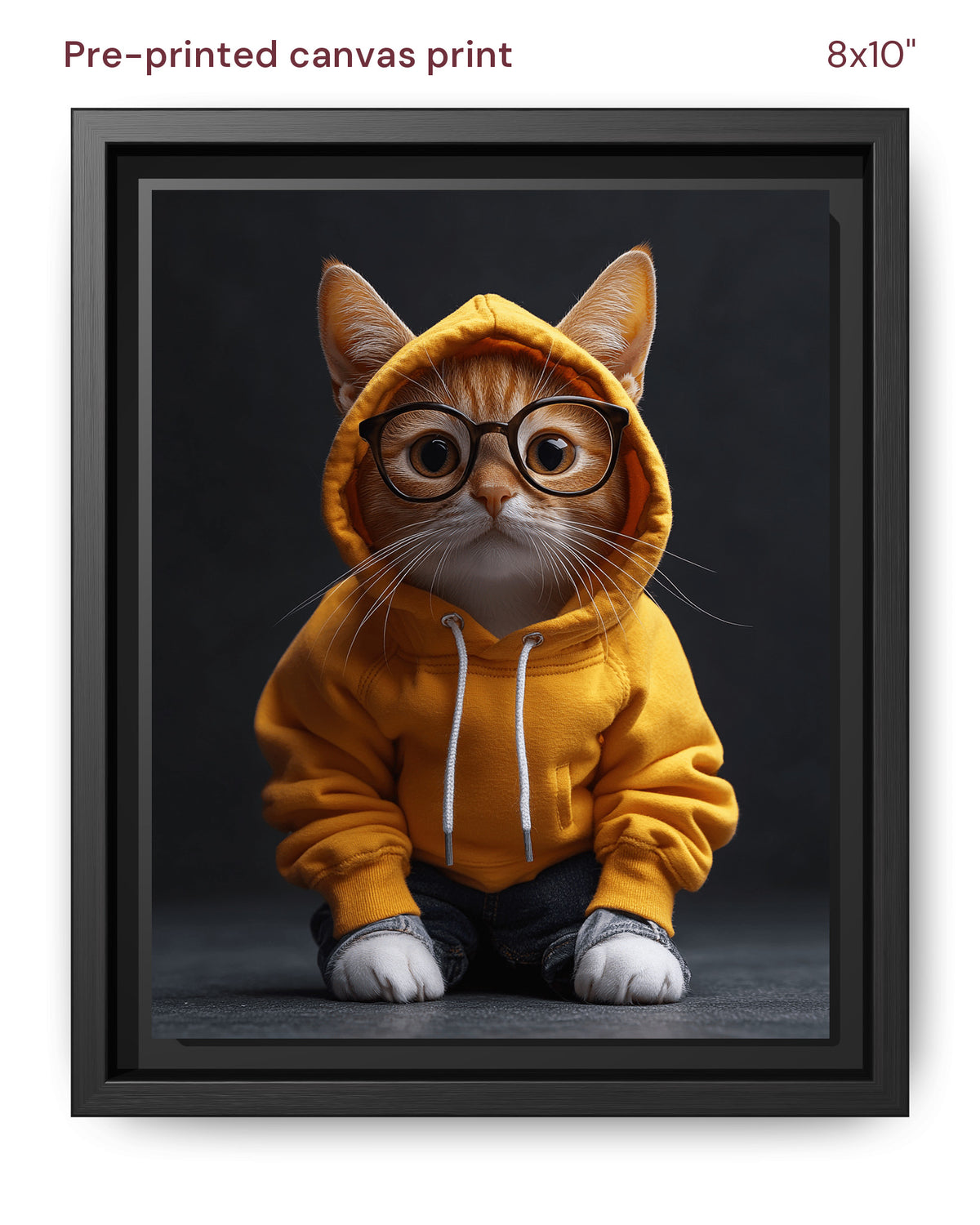 Canvas Print 8x10 Framed Black
