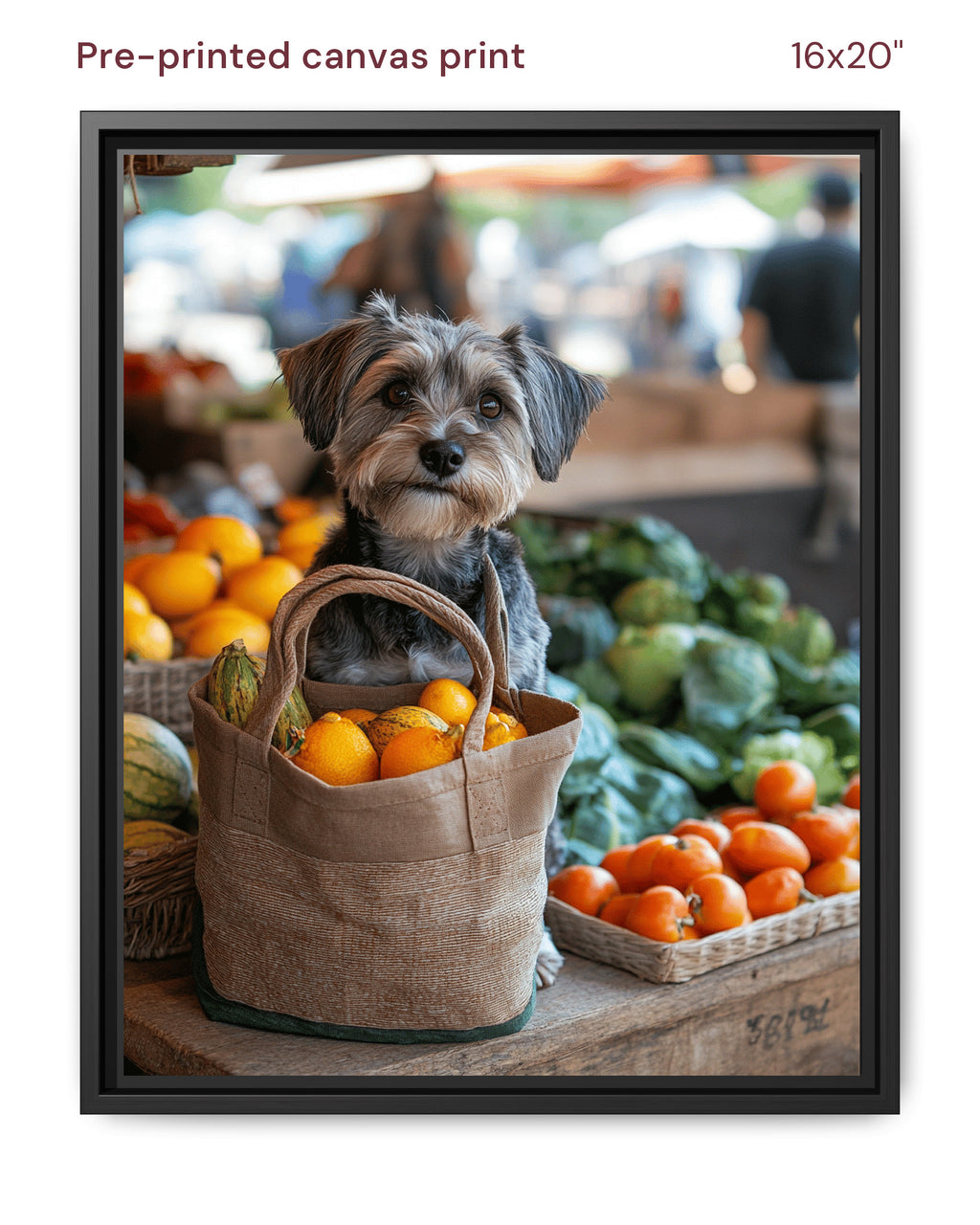 Canvas Print 16x20 Framed Black