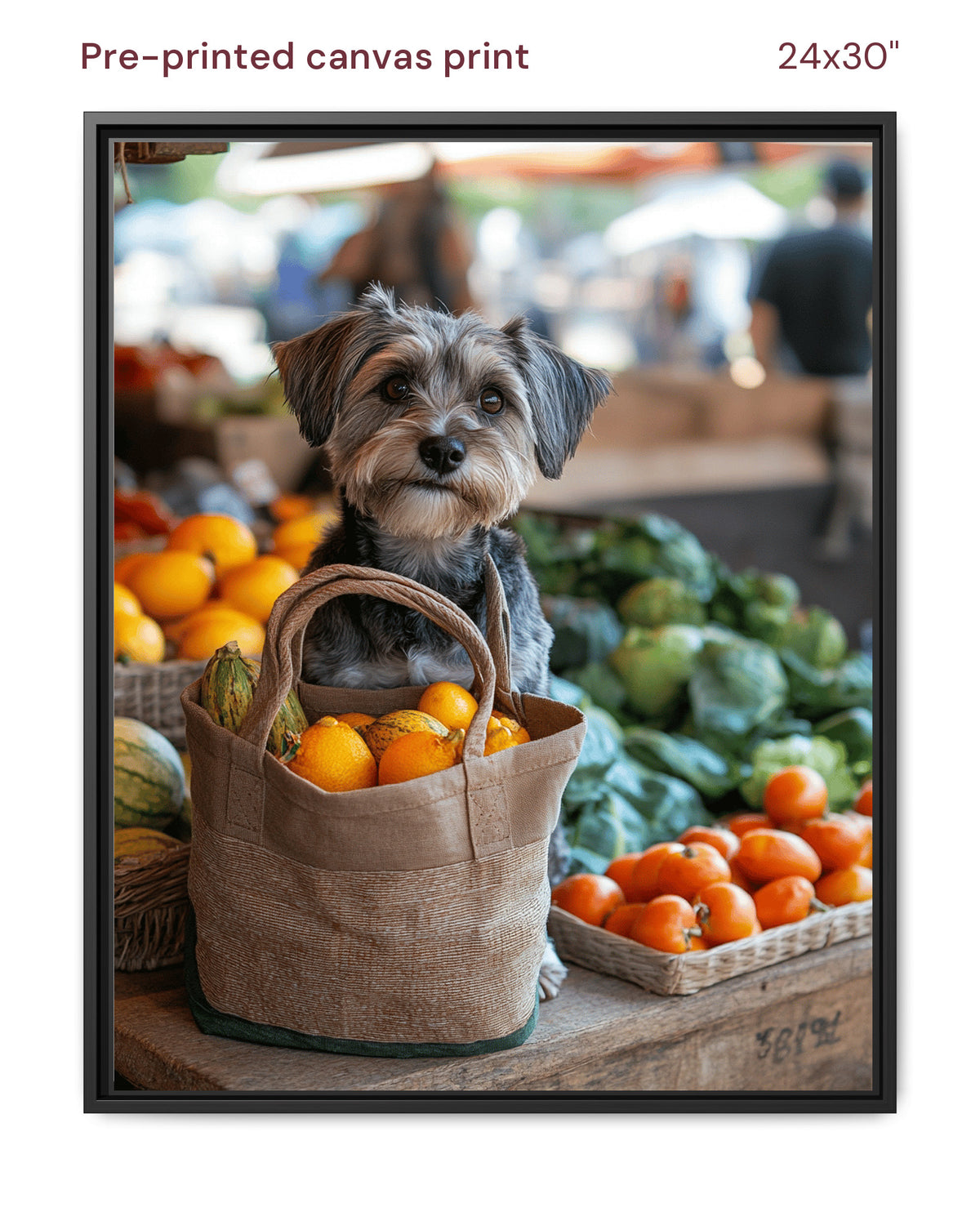 Canvas Print 24x30 Framed Black