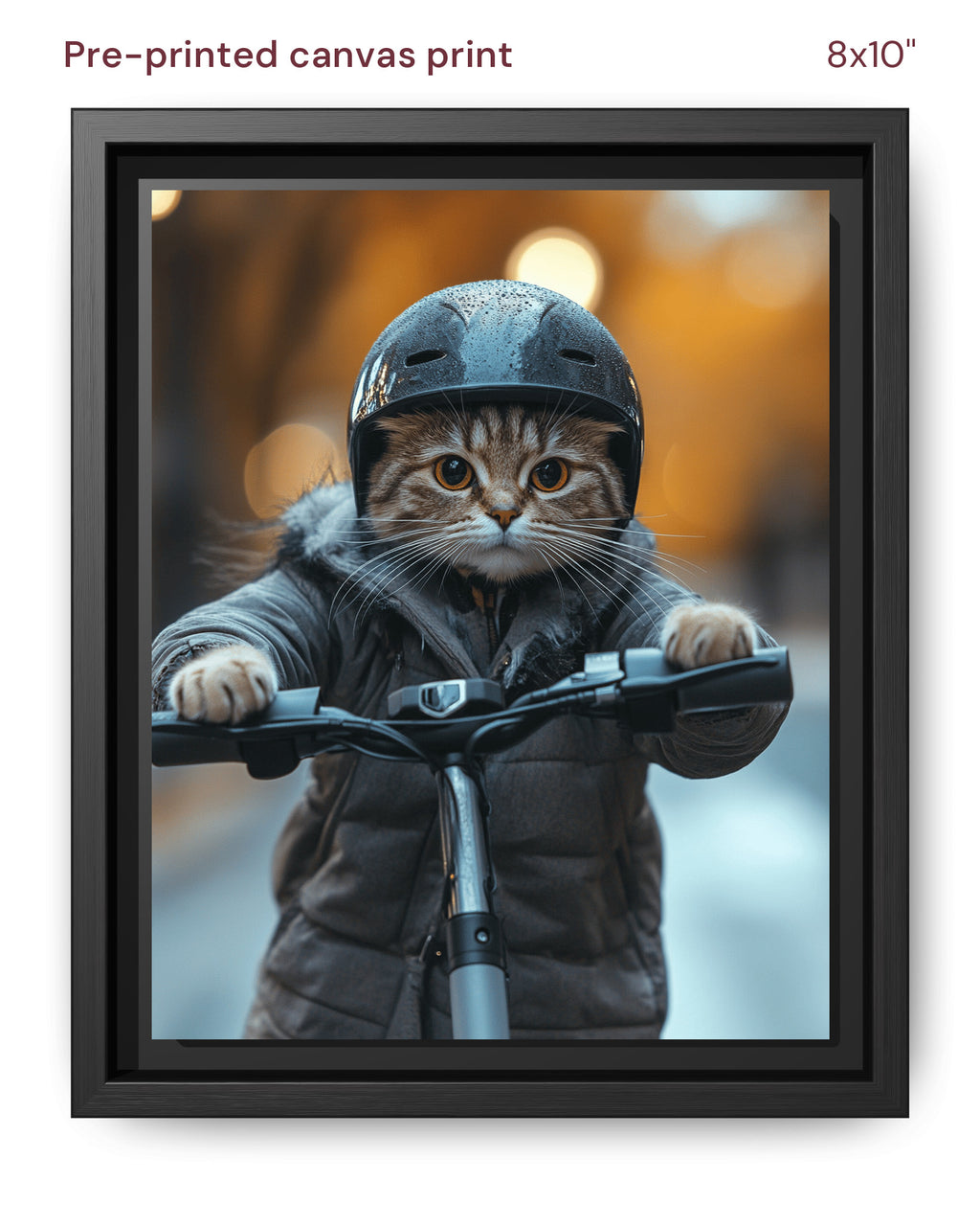 Canvas Print 8x10 Framed Black