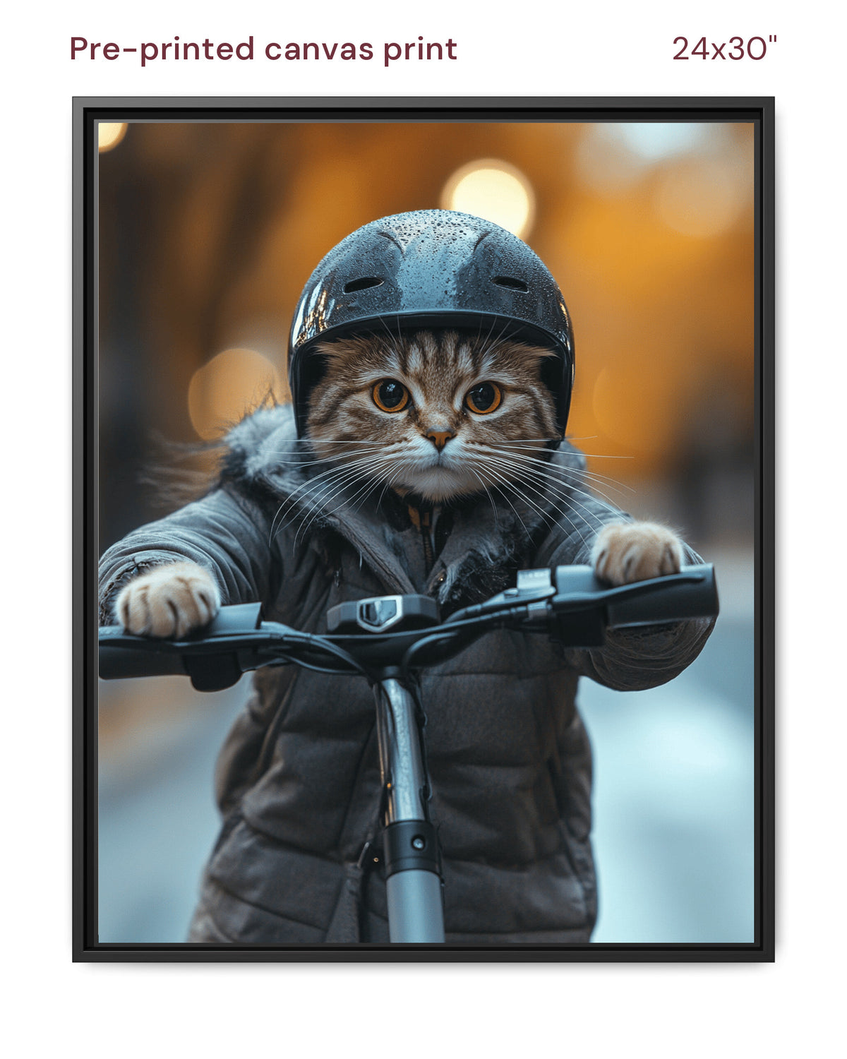 Canvas Print 24x30 Framed Black