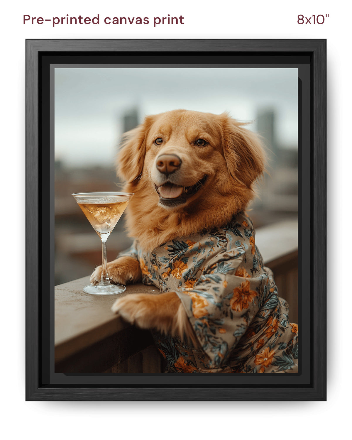 Canvas Print 8x10 Framed Black
