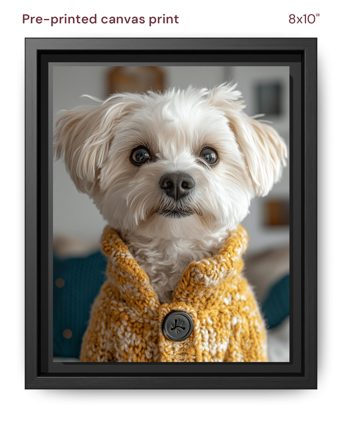 Canvas Print 8x10 Framed Black