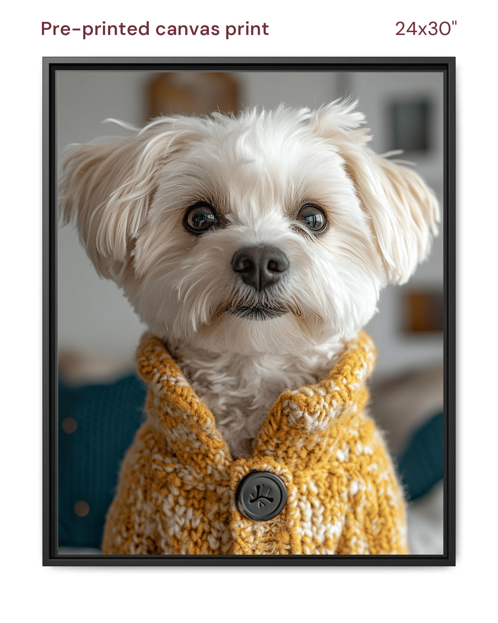Canvas Print 24x30 Framed Black