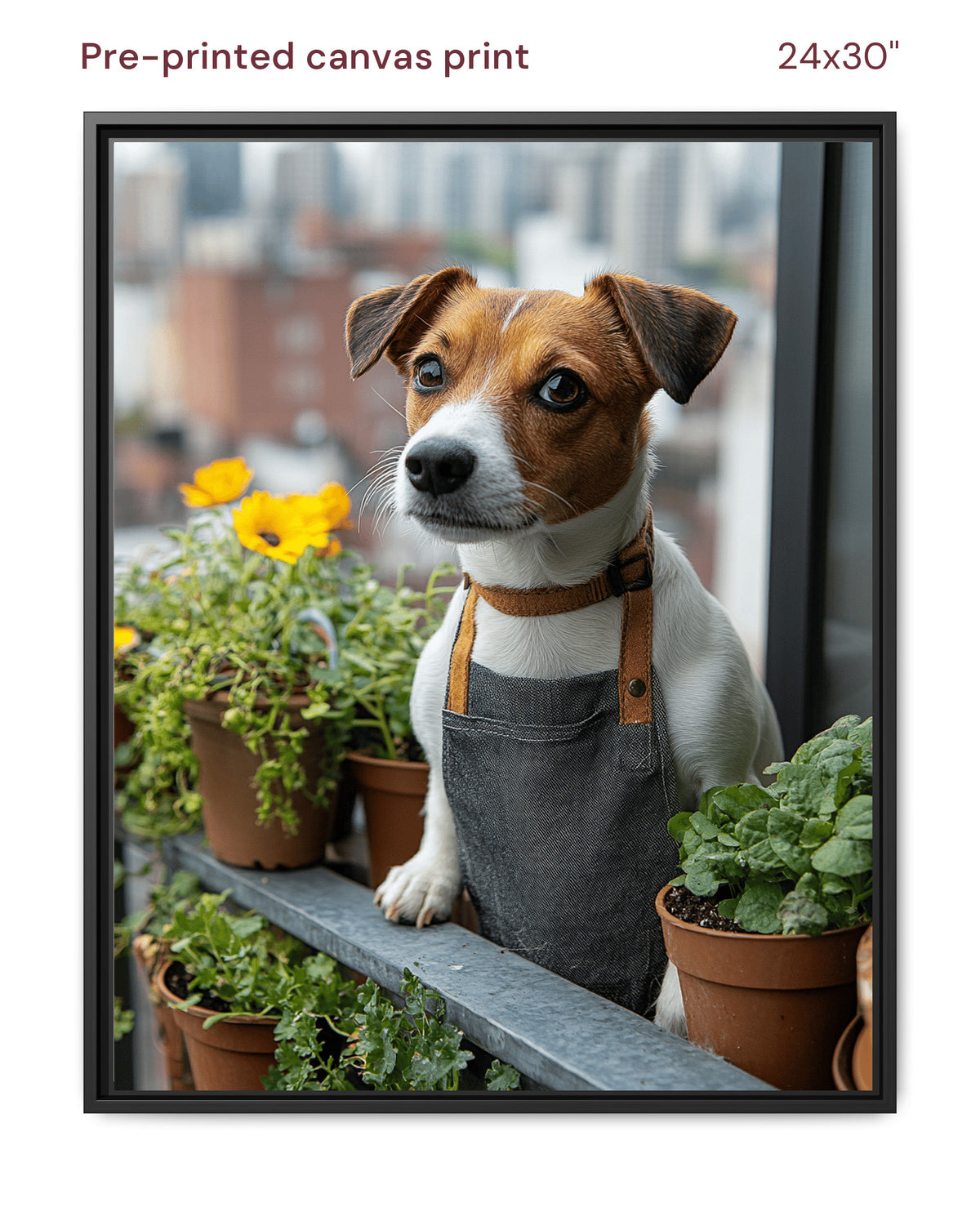 Canvas Print 24x30 Framed Black