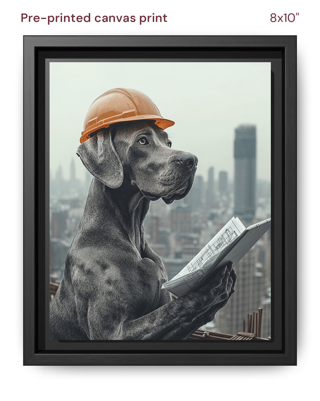 Canvas Print 8x10 Framed Black