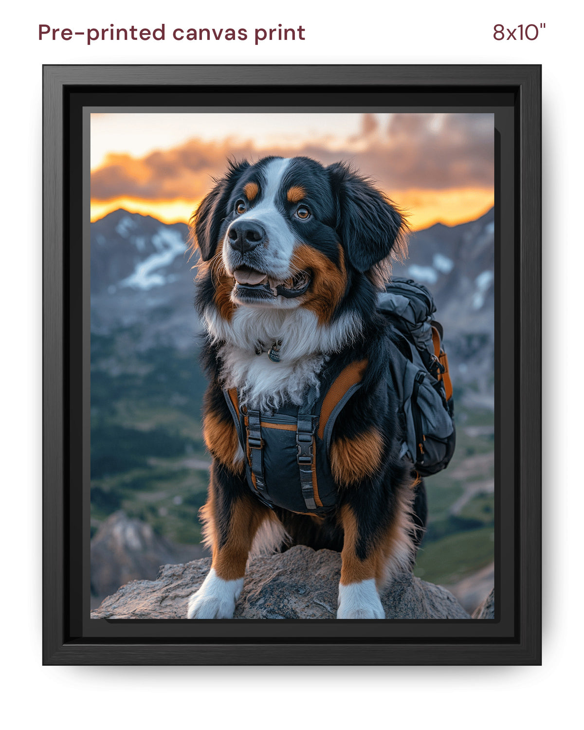 Canvas Print 8x10 Framed Black