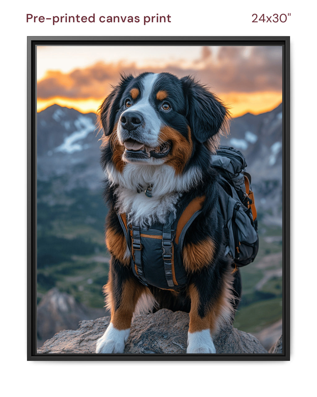 Canvas Print 24x30 Framed Black
