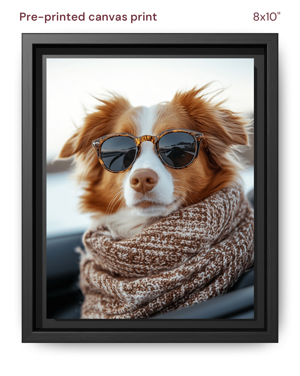 Canvas Print 8x10 Framed Black