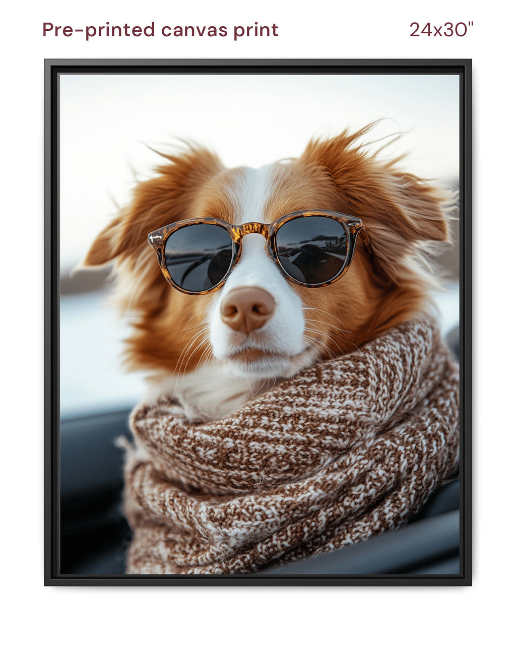 Canvas Print 24x30 Framed Black