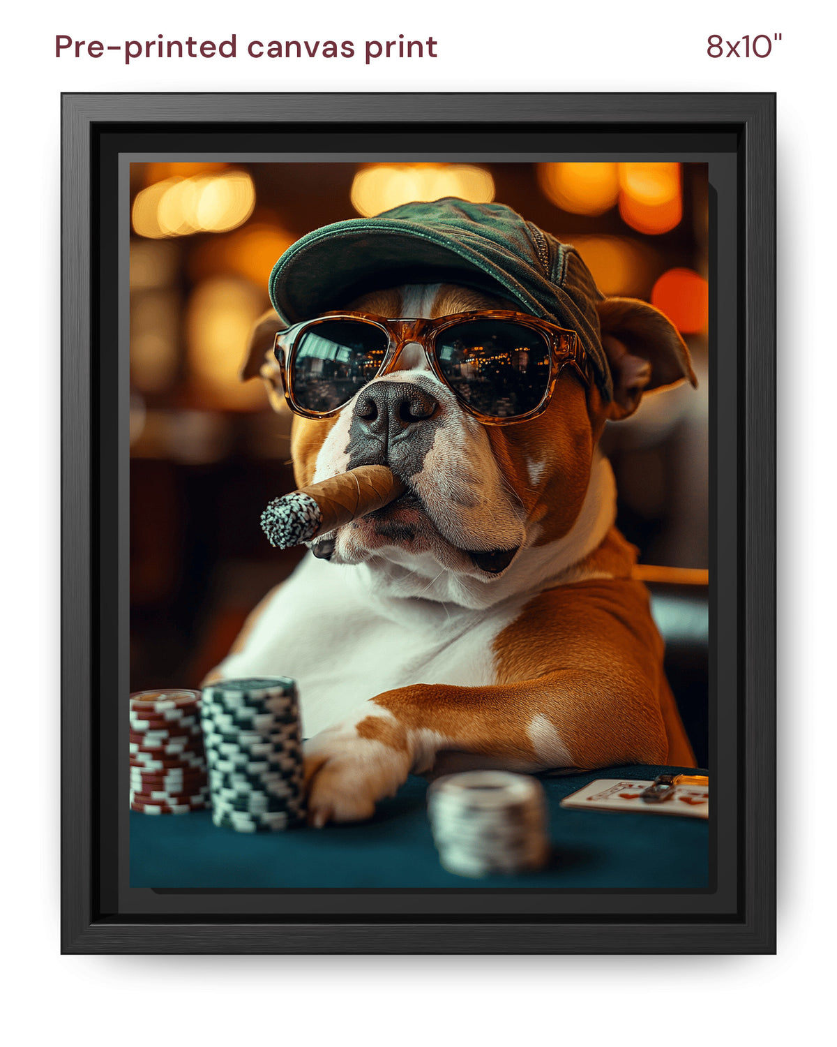 Canvas Print 8x10 Framed Black