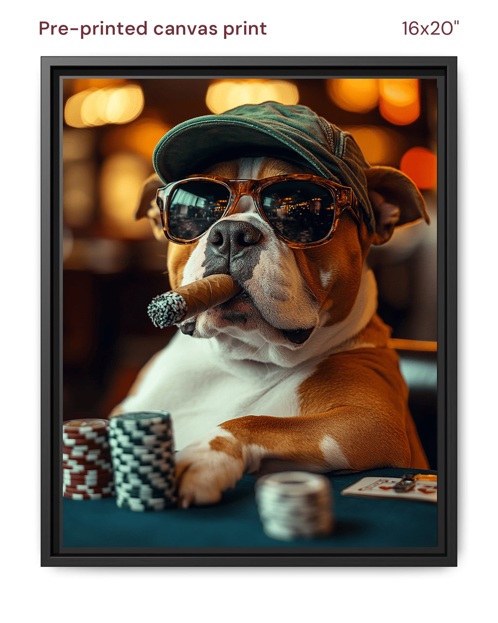 Canvas Print 16x20 Framed Black