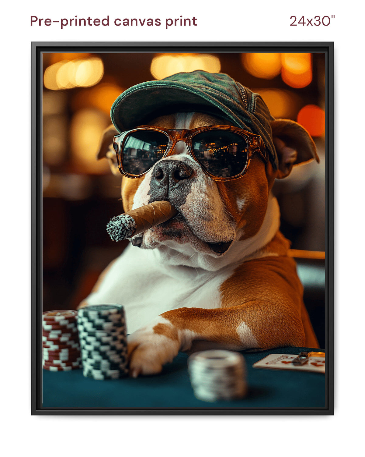 Canvas Print 24x30 Framed Black