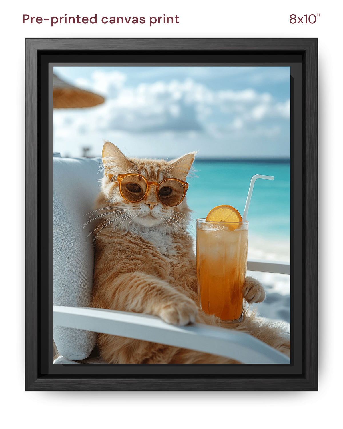 Canvas Print 8x10 Framed Black