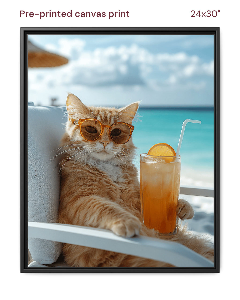 Canvas Print 24x30 Framed Black