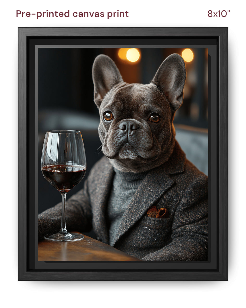 Canvas Print 8x10 Framed Black