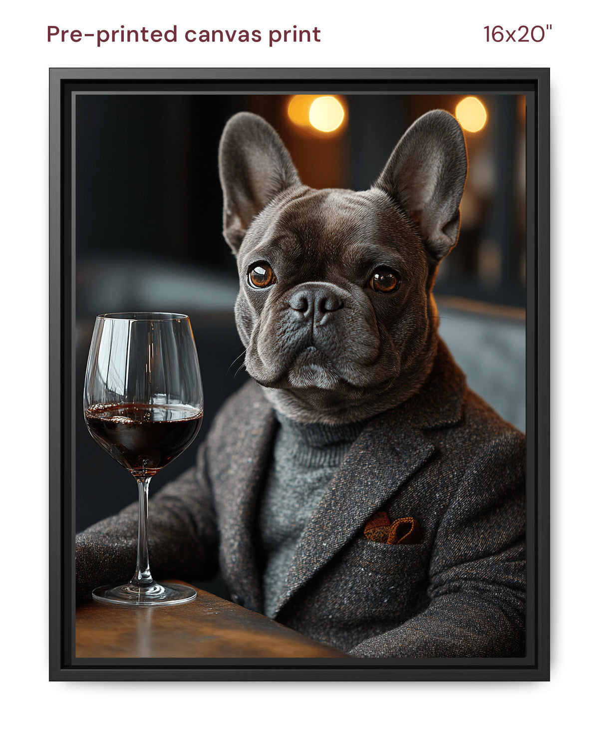 Canvas Print 16x20 Framed Black