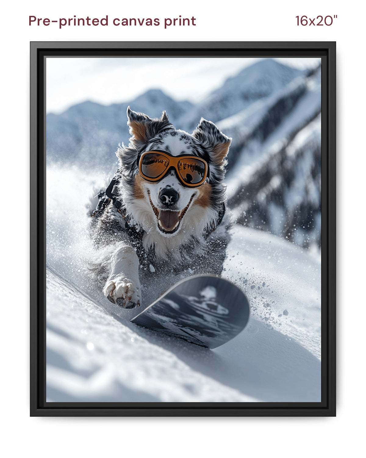 Canvas Print 16x20 Framed Black