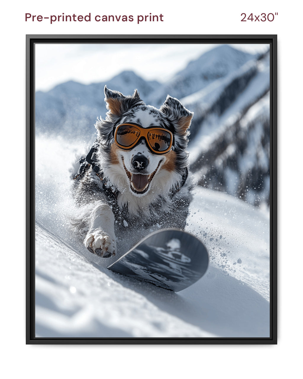Canvas Print 24x30 Framed Black