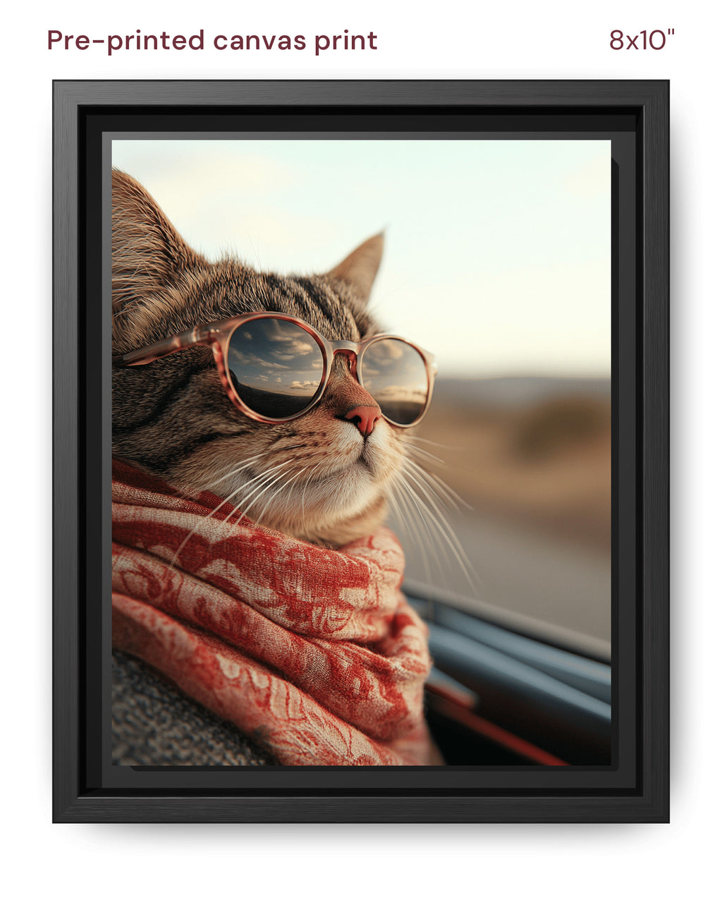 Canvas Print 8x10 Framed Black