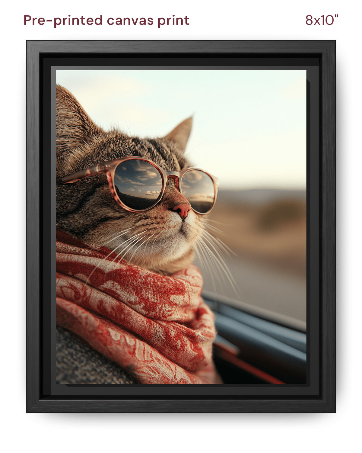 Canvas Print 8x10 Framed Black