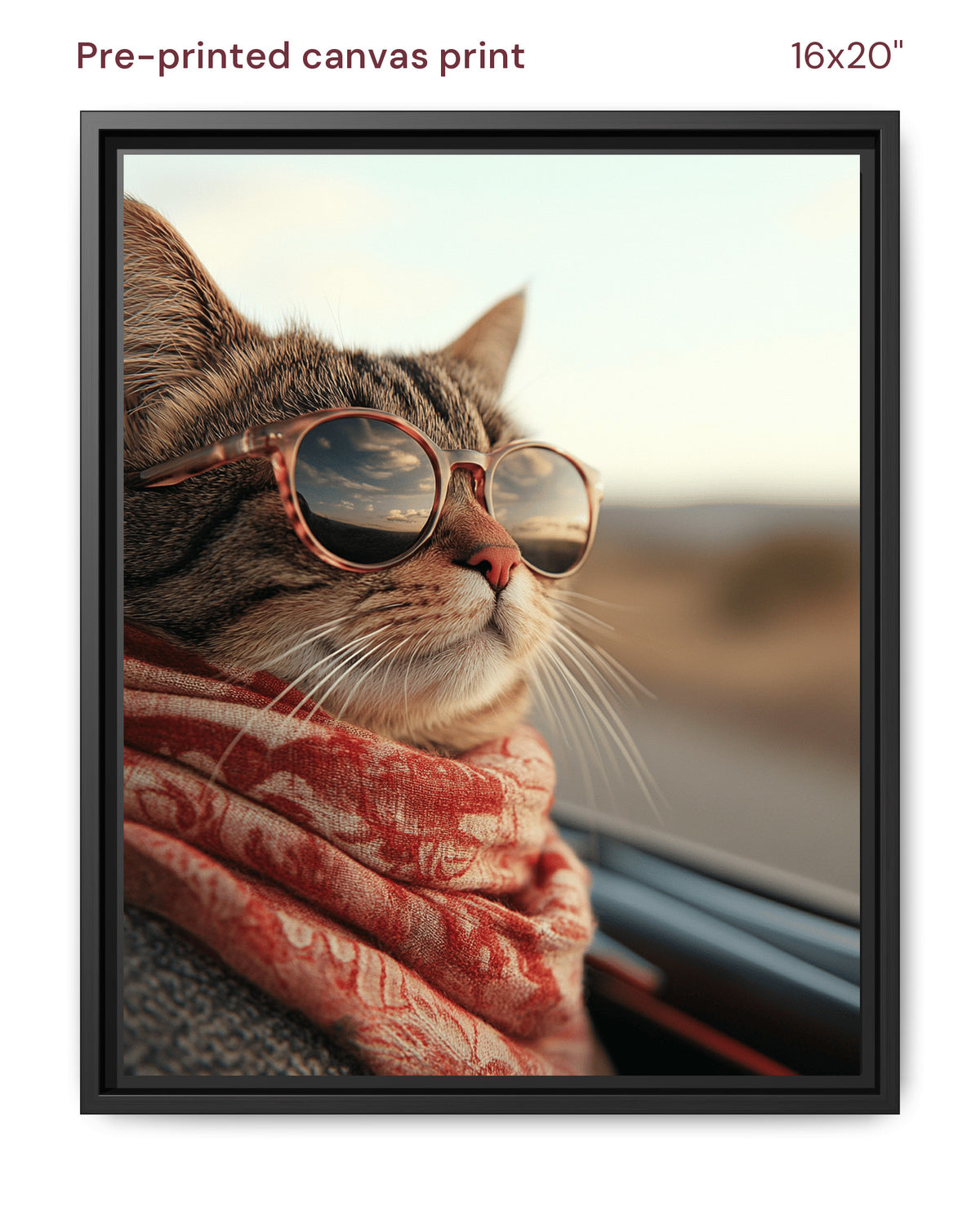 Canvas Print 16x20 Framed Black