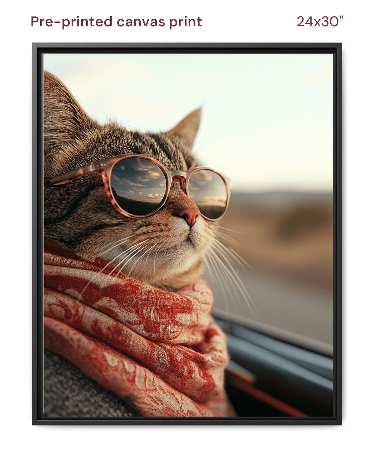 Canvas Print 24x30 Framed Black